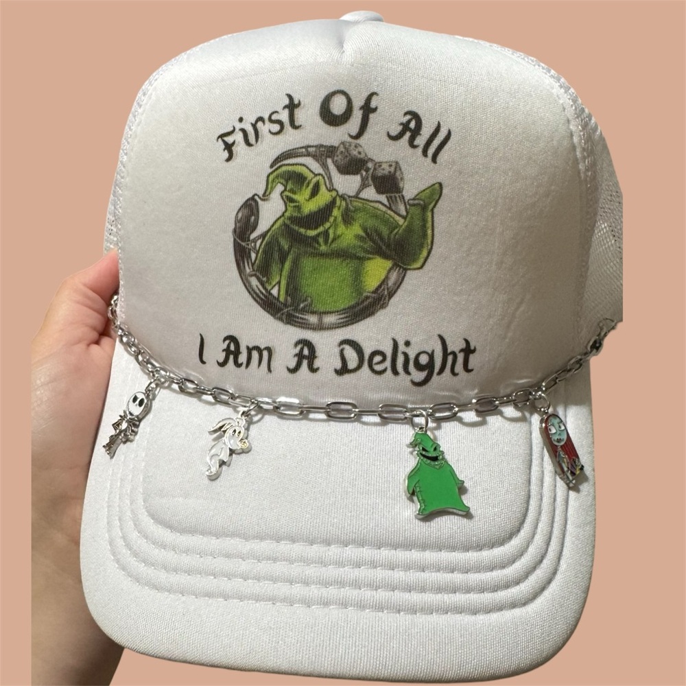 Nightmare Before Christmas Oogie Trucker Hat with Charms